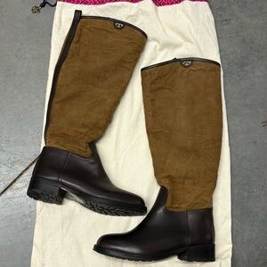 Tory Burch Dark Brown Riding Boots